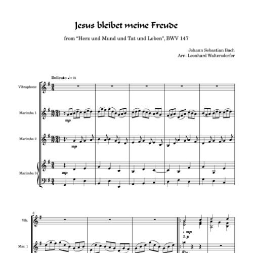 Jesus bleibet meine Freude - first page