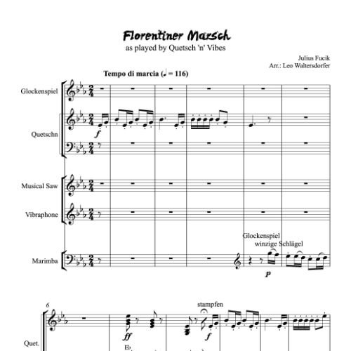 Florentiner Marsch, Trio version - first page