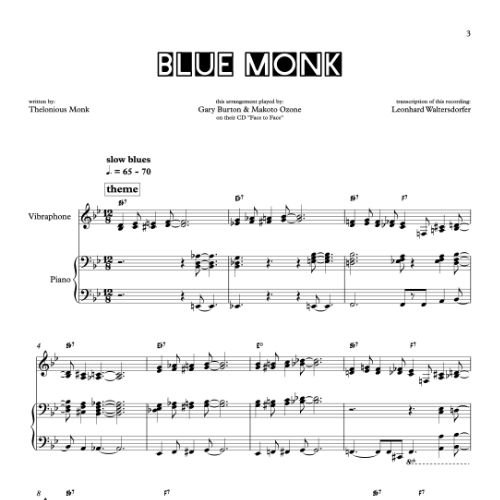 Blue Monk - first page
