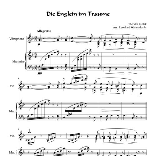 Die Englein im Traume - first page