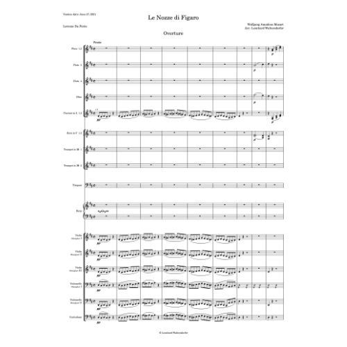Le Nozze di Figaro - first page