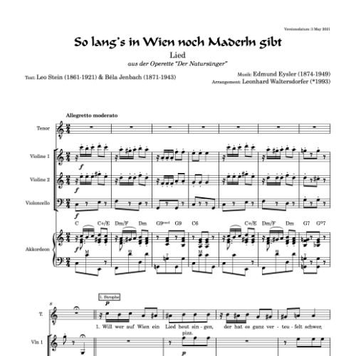 So lang's in Wien noch Maderln gibt - first page