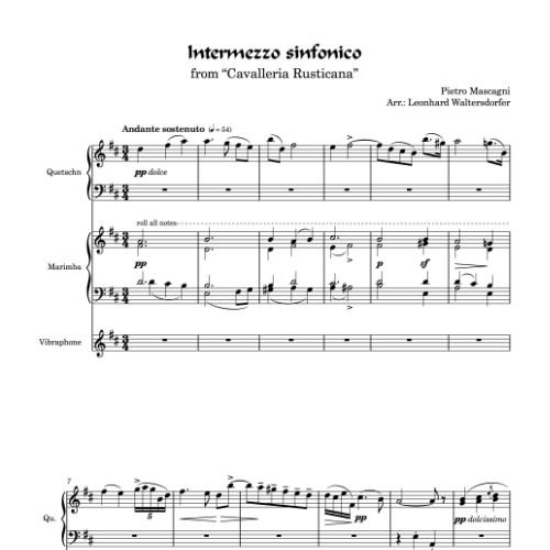 Intermezzo sinfonico - first page
