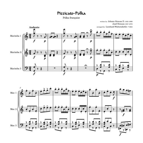 Pizzicato-Polka - first page